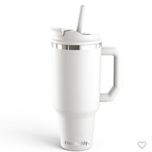 Frost Buddy, Thicc Buddy🤍White 50 Oz Insulated Tumbler with Handle NWOT, Rare‼️